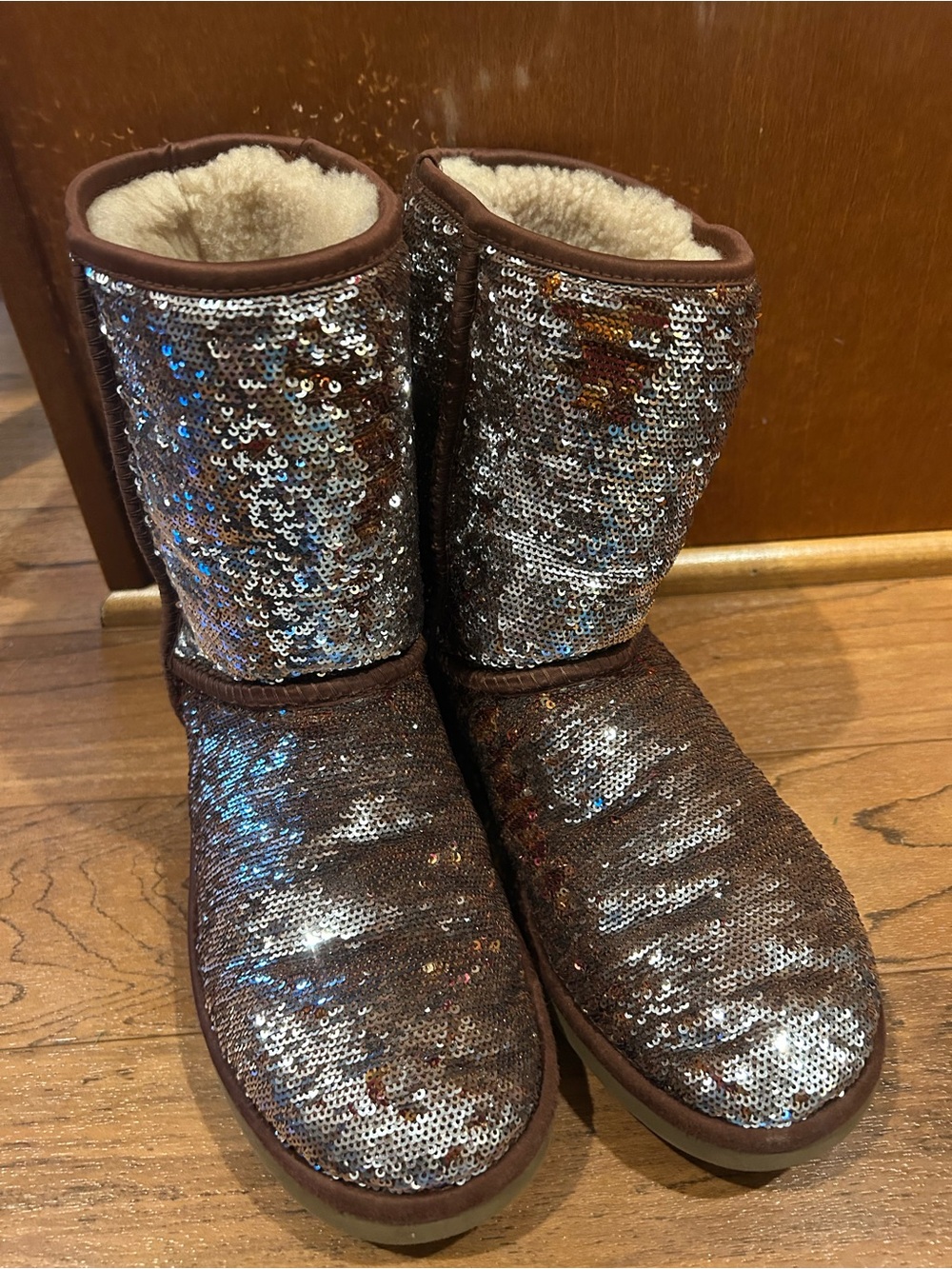 Sequin Embellished Shearling-Lined Winter Boots - UGG